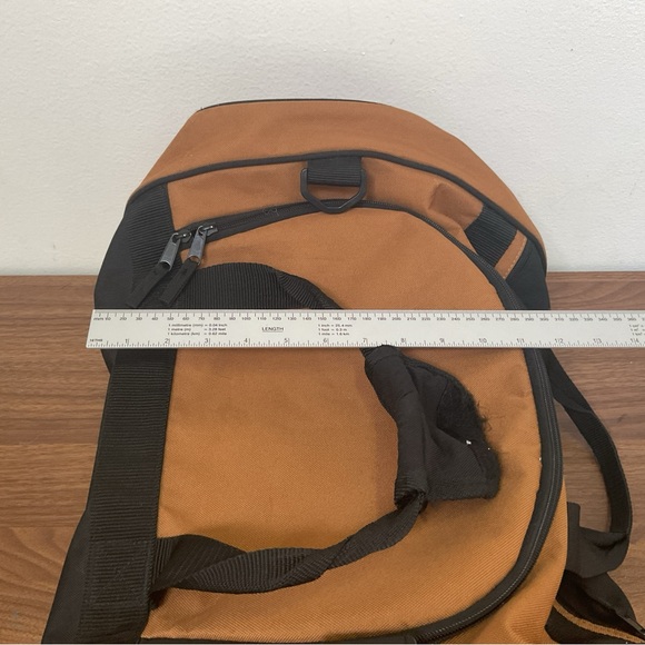 CARHARTT Duffle Bag Canvas Tote Pocket Carry Handles Brown & Black Gear Bag - Picture 13 of 15